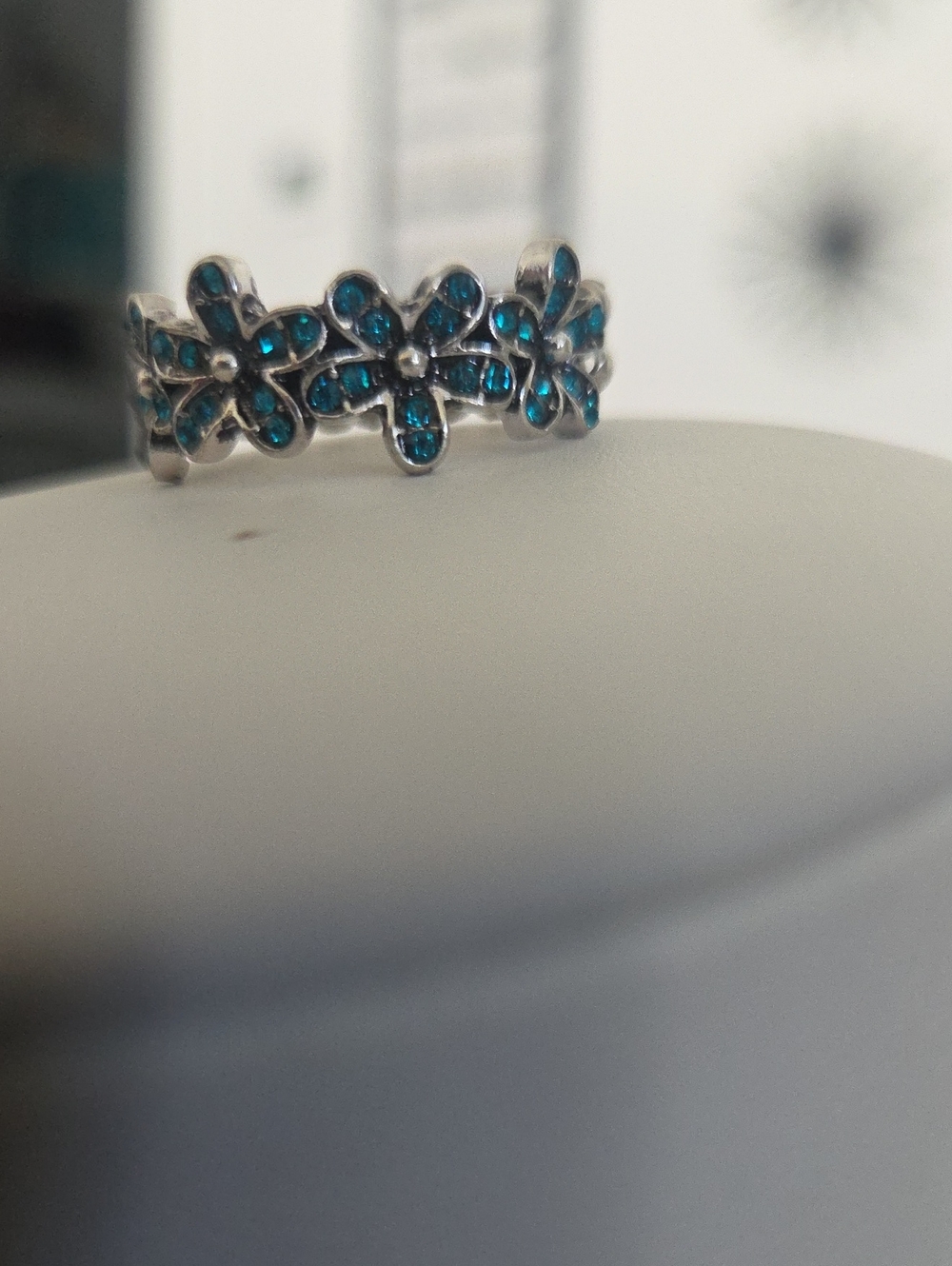 Paparazzi Daisy Dazzle Blue Ring NWT